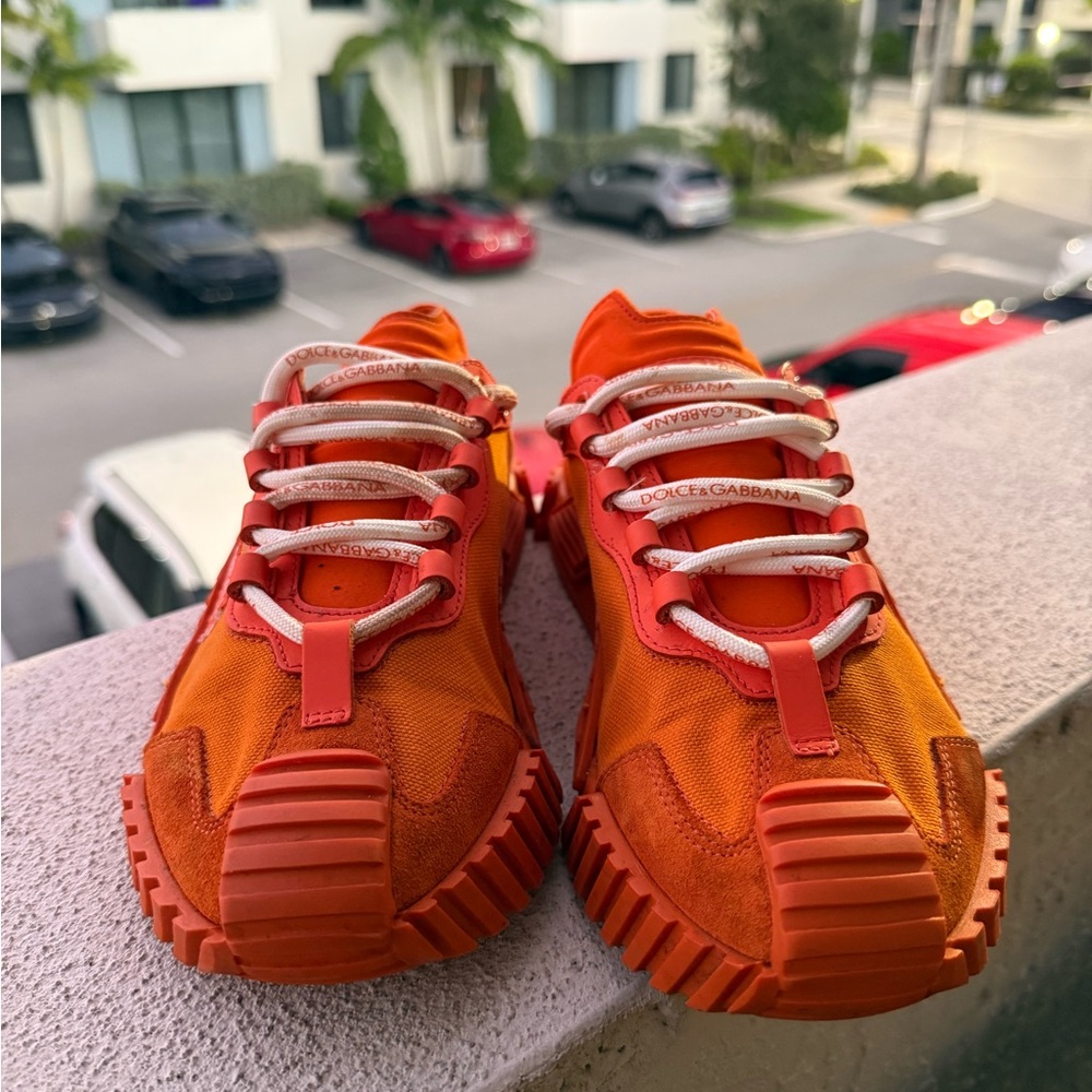 Dolce & Gabbana Bright Orange Athletic Shoes